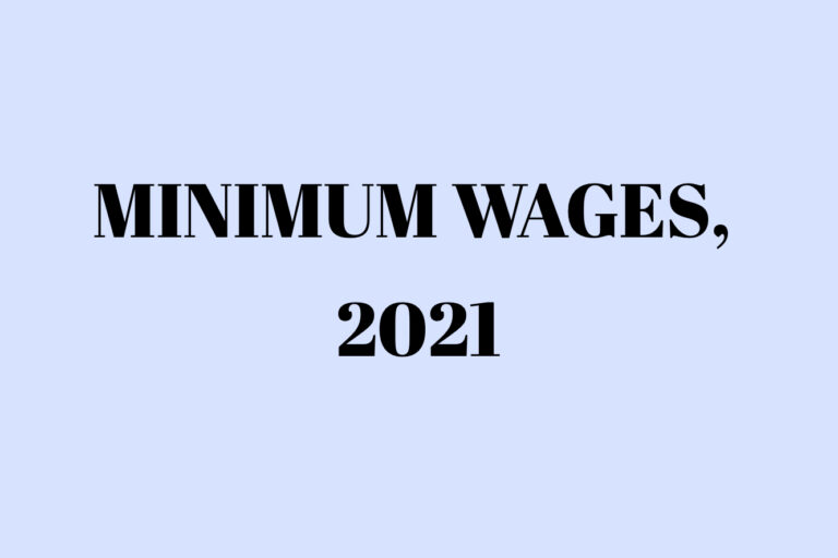 Labour Law Minimum Wages, 2021 around the world SCC Times
