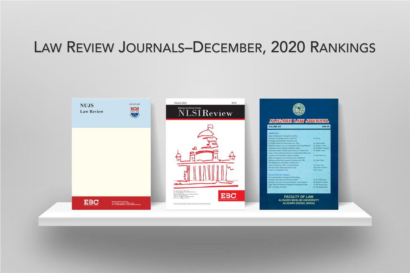 SCC Online Blog Law Review Rankings [Dec. '20] Three Journals back in the rankings SCC Times
