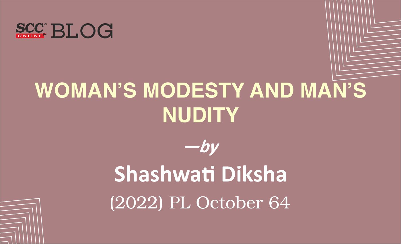 Womans Modesty and Mans Nudity SCC Blog pic
