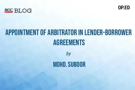 arbitrator in lender-borrower agreements