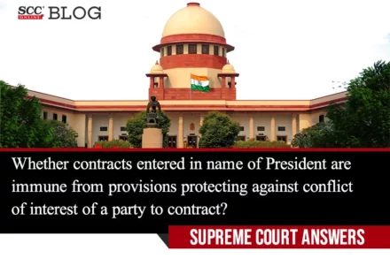 contract entered in name of president