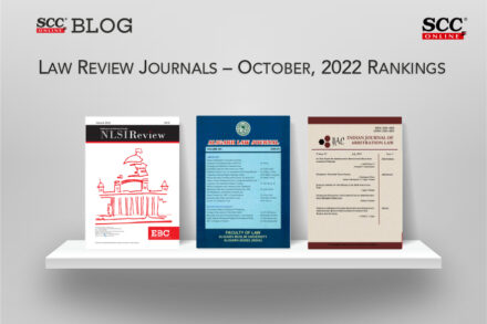 SCC Online Law Review Rankings October 22