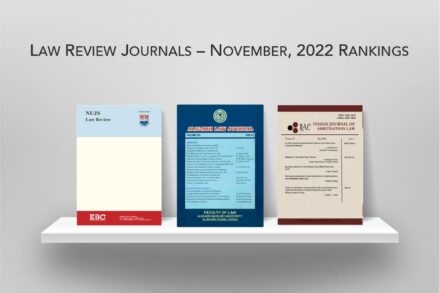 SCC Online Law Review Rankings November 22