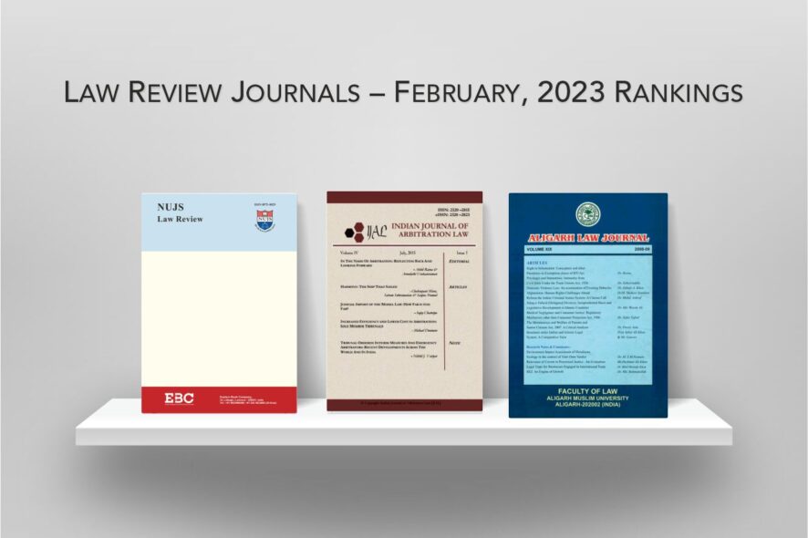 SCC Online Law Review Rankings February 23