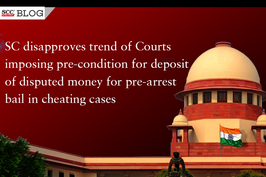 Prearrest bail pleas in cheating case not money recovery proceedings