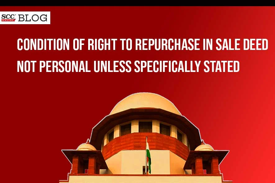 condition of right to repurchase
