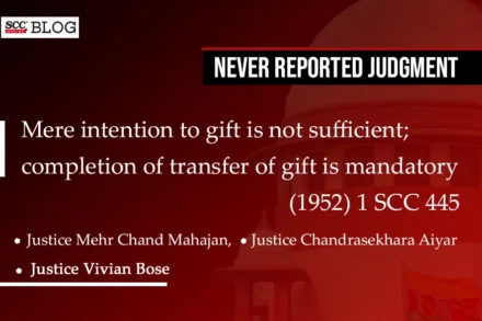 intention to gift transfer of gift