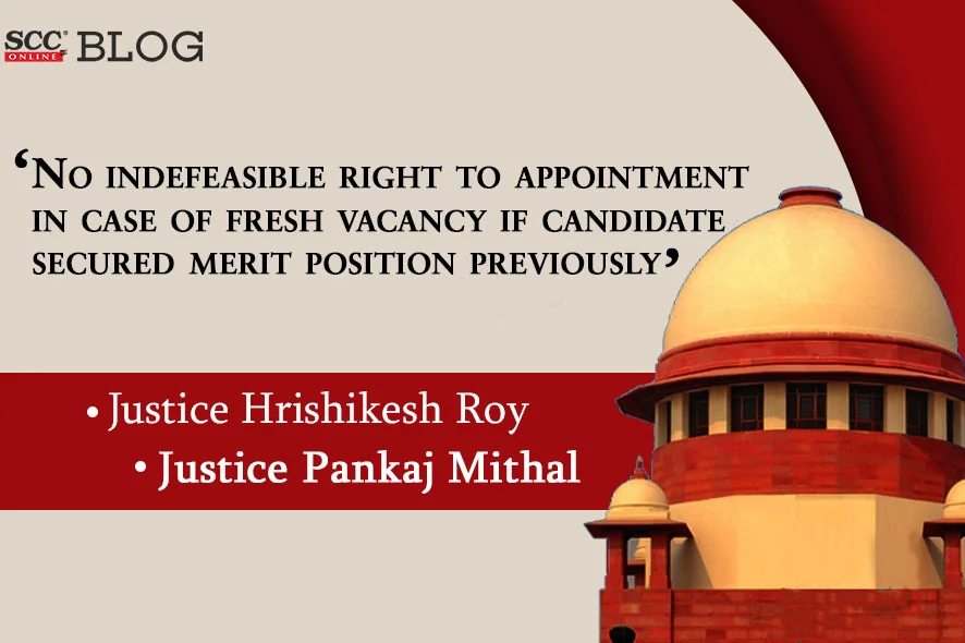 Supreme court judgment on appointment must sales be made according to the merit