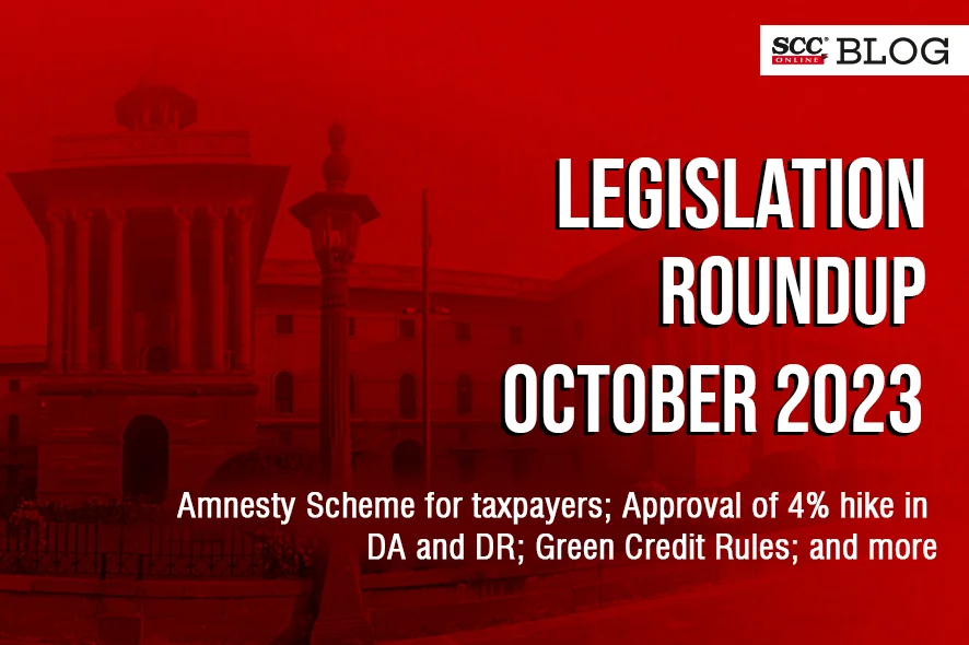 Legislation Roundup October 2023