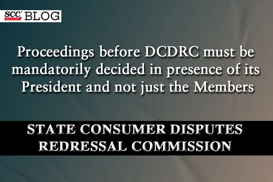 proceedings before dcdrc President