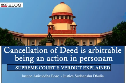 Cancellation of Deed is an action in personam