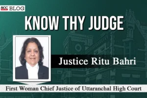 First Woman CJ of Uttaranchal HC Justice Ritu Bahri