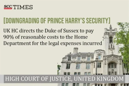 Duke of Sussex award of costs Megxit