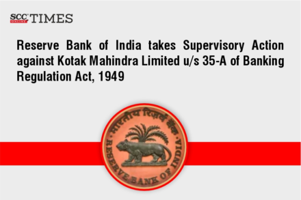 Restrictions against Kotak Mahindra Bank