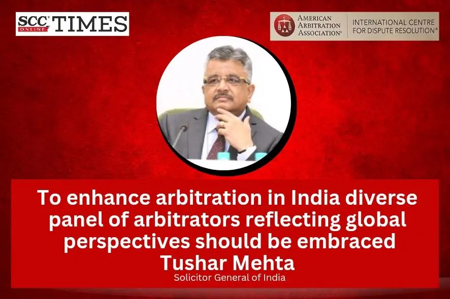 Tushar Mehta SG at ICDR Conference