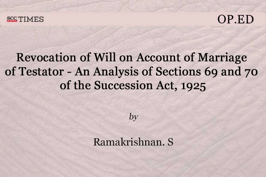 Account of Marriage of Testator
