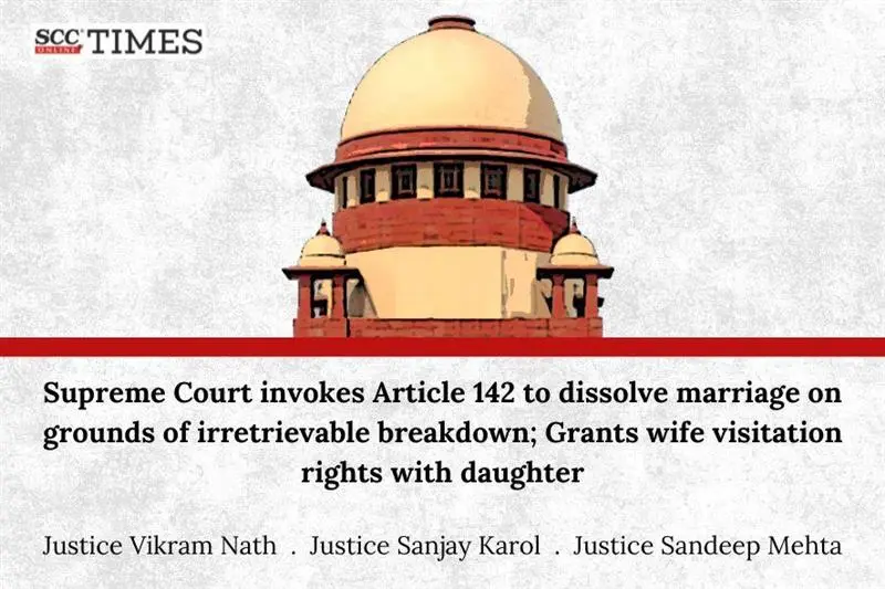 Article 142 marriage dissolution