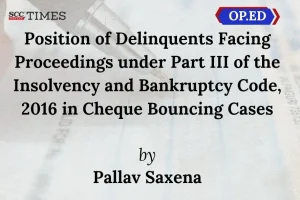 Insolvency Cheque bouncing