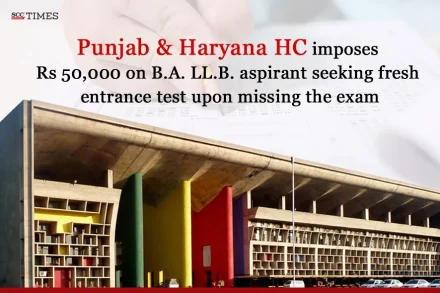 fine on aspirant seeking fresh law entrance test