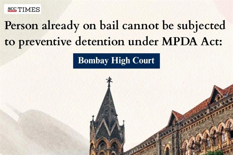 Detaining person on bail MPDA Act