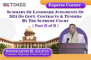 Judgments on Government Contracts and Tenders