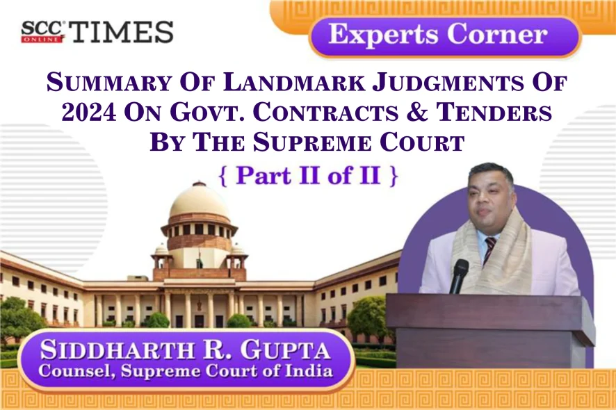 Judgments on Government Contracts and Tenders