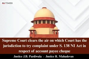 complaints for account payee cheque