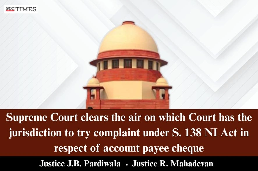 complaints for account payee cheque