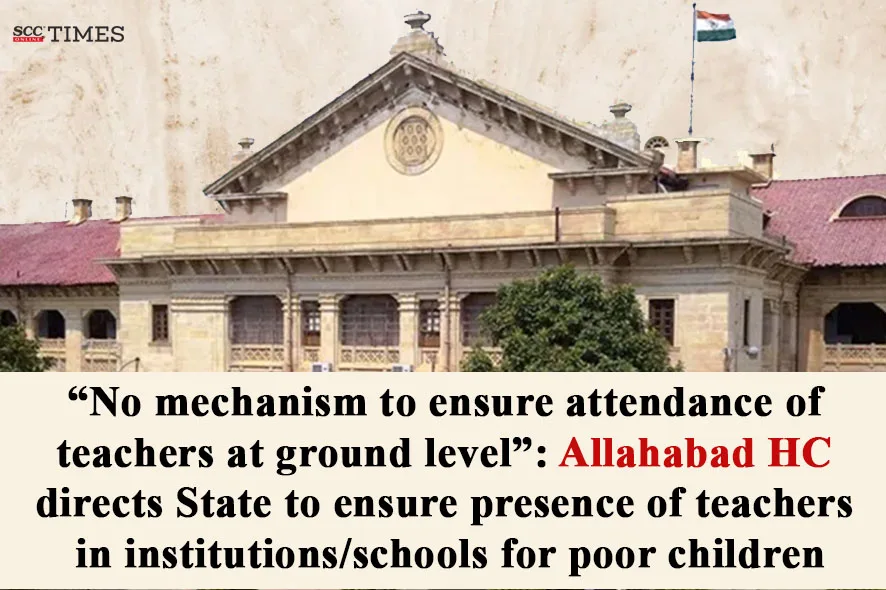 presence of teachers in schools for poor children