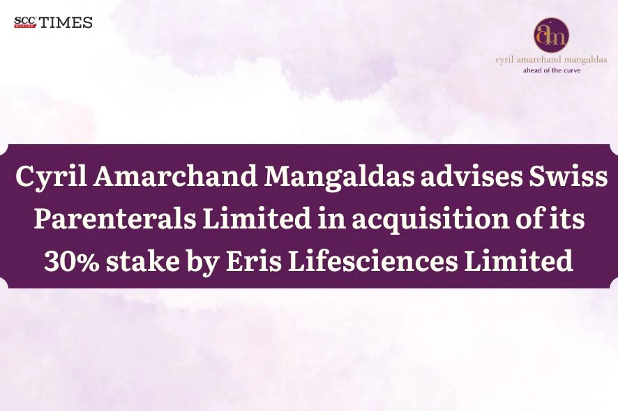 CAM Swiss Parenterals Eris Lifesciences acquisition