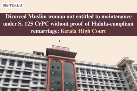 Divorced Muslim woman maintenance