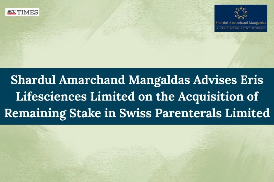 Eris Lifesciences Swiss Parenterals acquisition