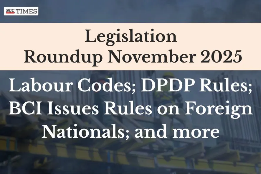 Legislation Roundup November 2025