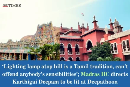 Lighting lamp atop hill