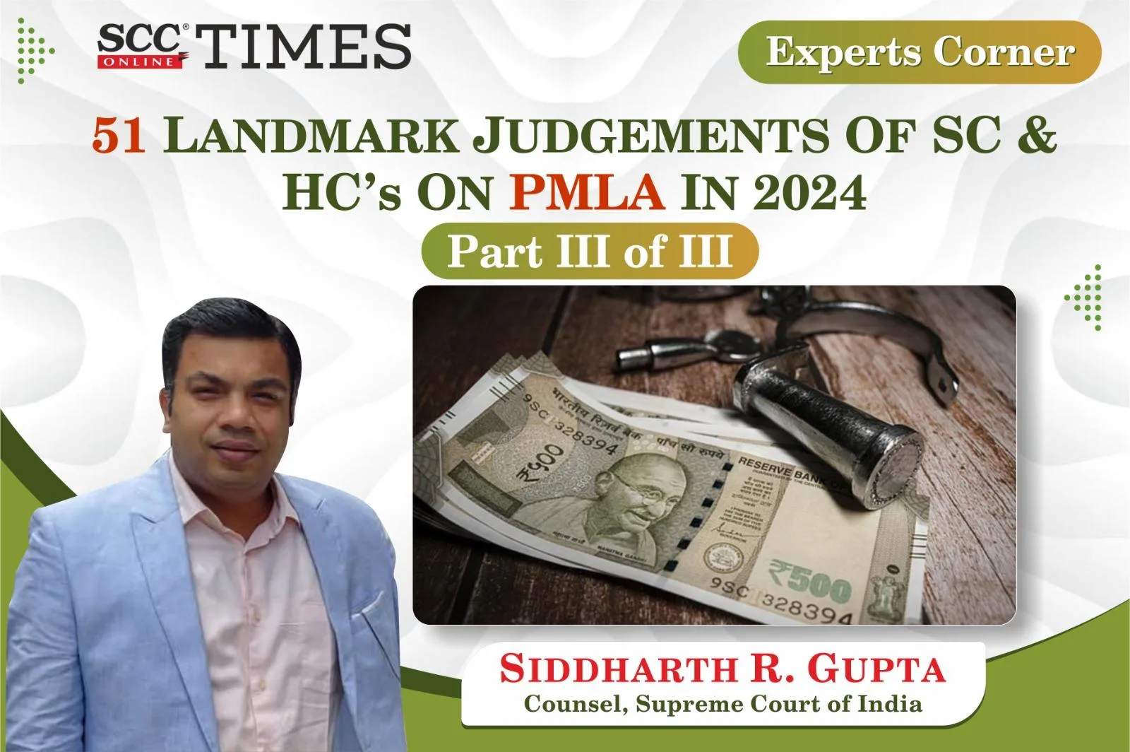 PMLA Landmark Judgments 2024 (Part III) | Supreme Court & High Courts | SCC  Times
