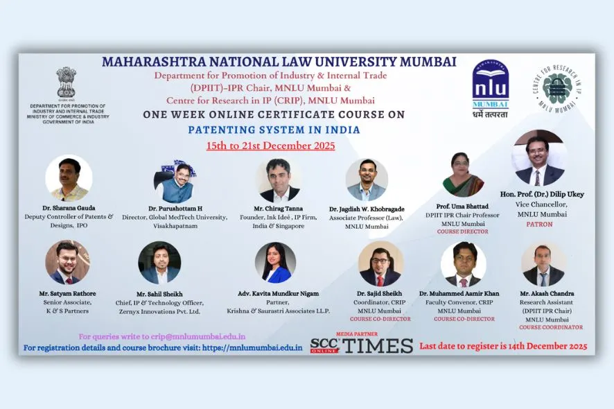 Patenting System Course MNLU Mumbai