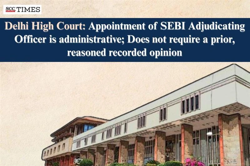 appointment of SEBI adjudicating office