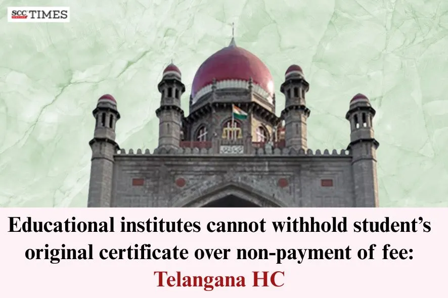 withhold certificates non-payment of fee