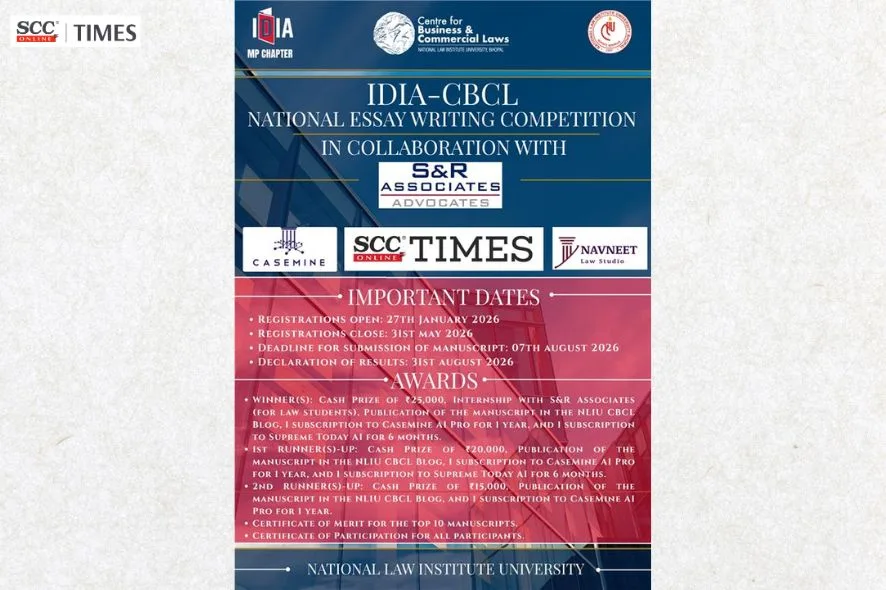 2nd IDIA NLIU CBCL National Essay Writing Competition