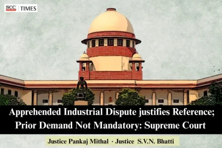 prior demand not mandatory for industrial dispute