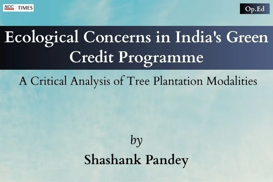 Green Credit Programme Ecological Concerns