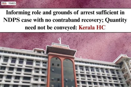 Quantity of substance not required in NDPS arrest