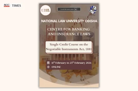 Single Credit Course on Negotiable Instruments Act, 1881