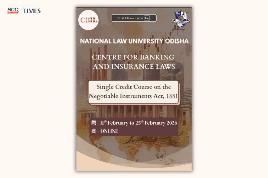 Single Credit Course on Negotiable Instruments Act, 1881