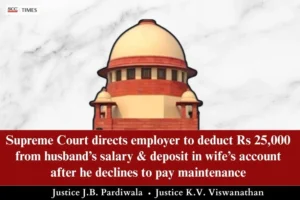 deduct wife's maintenance from husband's salary