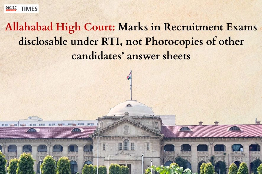 disclosure of Photocopies of other candidates' answer sheets