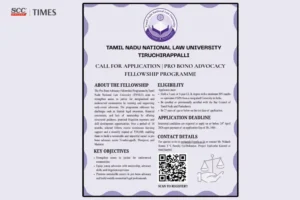 TNNLU pro bono advocacy fellowship 2026 Tamil Nadu